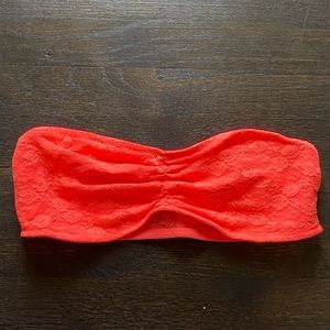 Summer VSPink Strapless Lace Bandeau Bright orange